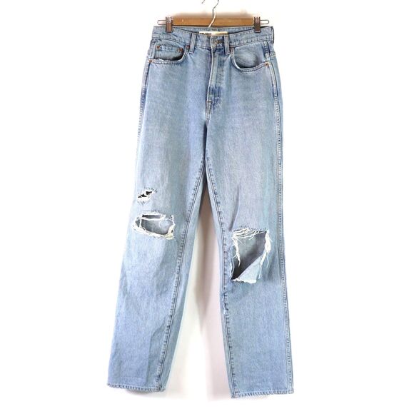 GRLFRND Sara Super High Rise Slim Straight jeans Size 27 - Picture 2 of 10